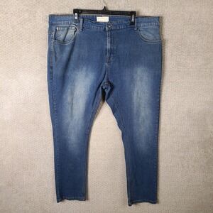 Smith & Mills Denim Jeans Mens 44x32 Blue Stretch Slim Straight Cotton Blend‎